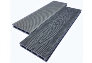 Террасная доска дпк TimberTex Style серая 3D